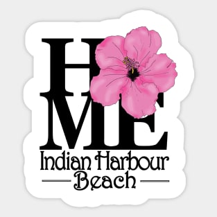HOME Indian Harbour Beach Pink Hibiscus Sticker